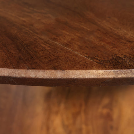 Salontafel Japandi rond bruin mangohout 80cm Remi