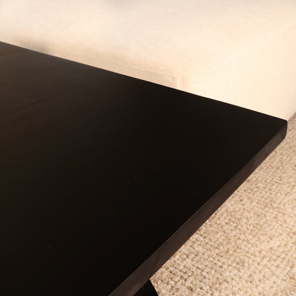 Salontafel x-poot mangohout 130cm zwart Pato