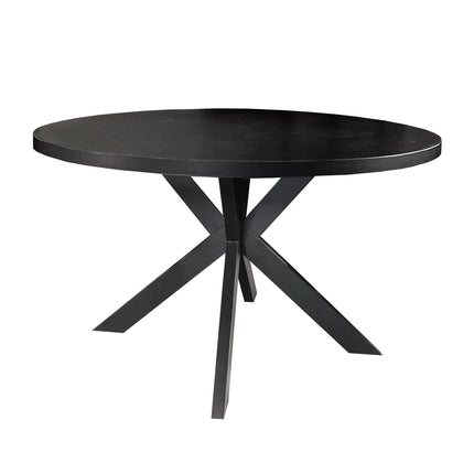 Eettafel Sanne rond 130cm zwart melamine