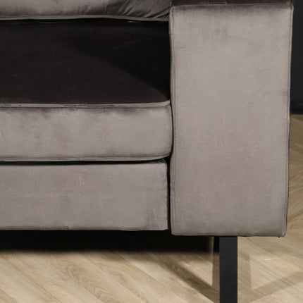 Zitbank antraciet velvet 225cm Zora