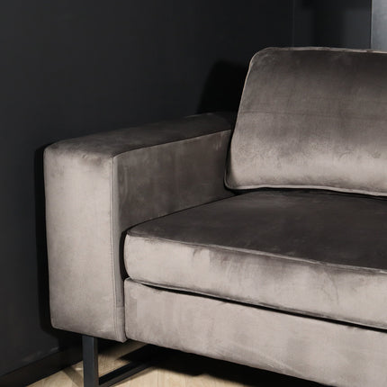 Zitbank antraciet velvet 225cm Zora
