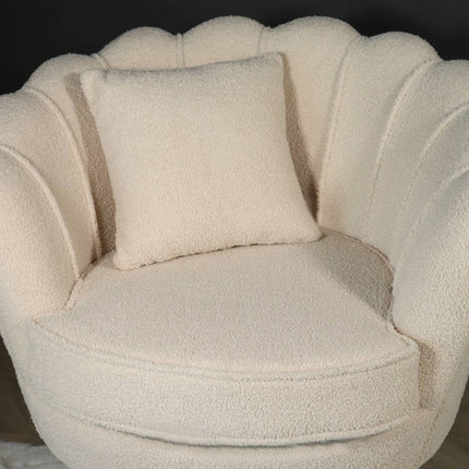 Fauteuil zitbank 1 persoons stoel Belle teddy beige