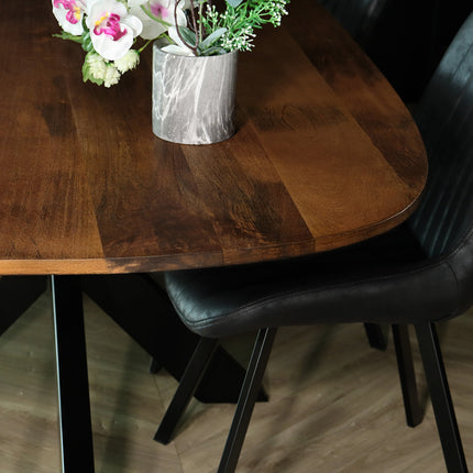 Eettafel Austin deens ovaal 200cm bruin mangohout