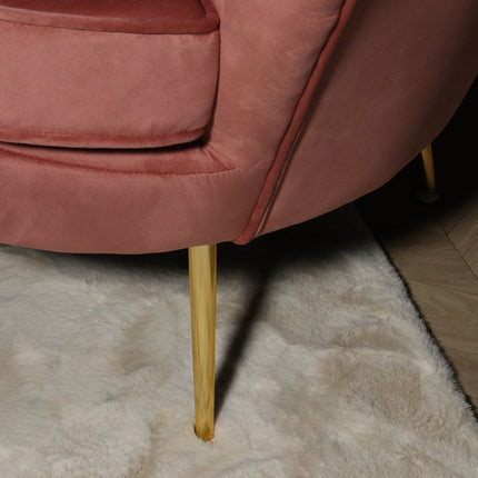 Fauteuil zitbank 1 persoons stoel Belle oud roze bankje