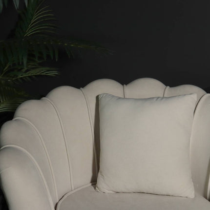 Fauteuil zitbank 1 persoons stoel Belle velvet crème