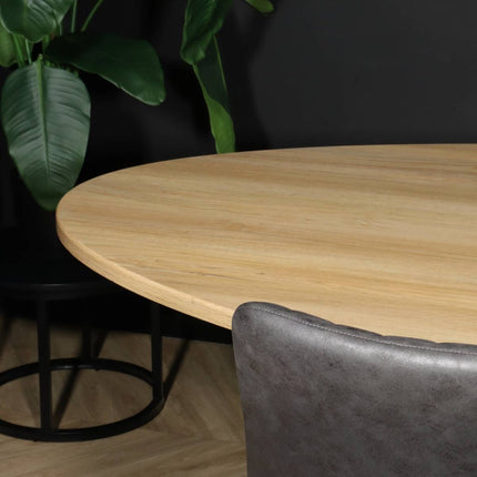 Eettafel ovaal 240cm Rato lichtbruin ovale tafel