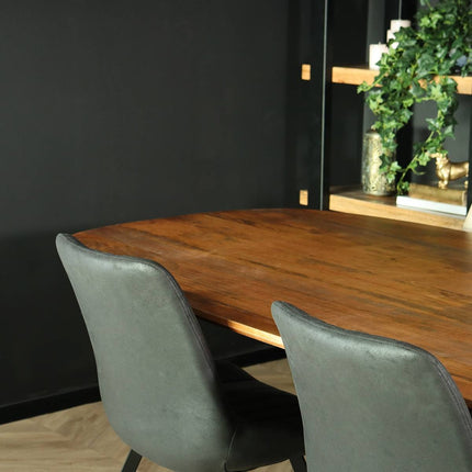 Eettafel deens ovaal mangohout 240cm Austin bruin ovale tafel duurzaam mango eetkamertafel