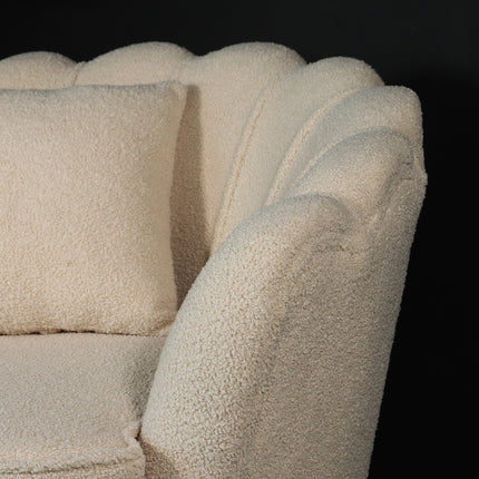 Fauteuil zitbank 1 persoons stoel Belle teddy beige