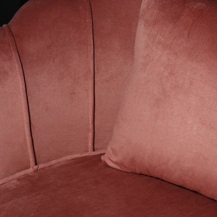 Fauteuil zitbank 1 persoons stoel Belle oud roze bankje