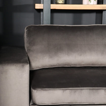 Zitbank antraciet velvet 225cm Zora
