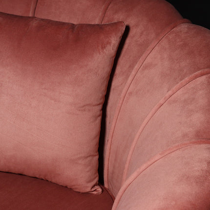 Fauteuil zitbank 1 persoons stoel Belle oud roze bankje