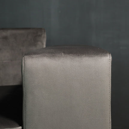 Zitbank antraciet velvet 225cm Zora