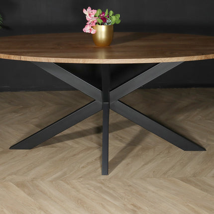 Eettafel ovaal 180cm Rato bruin ovale tafel