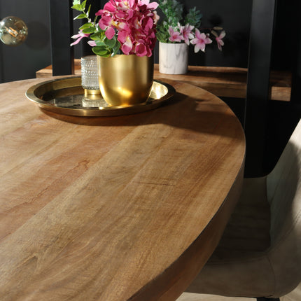 Eettafel James ovaal 240cm lichtbruin mangohout