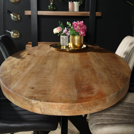 Eettafel James ovaal 240cm lichtbruin mangohout