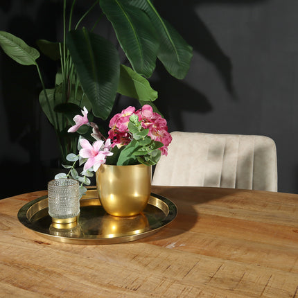Eettafel James ovaal 240cm lichtbruin mangohout
