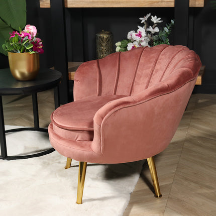 Kinderfauteuil 1 persoons Belle kinderstoel oud roze