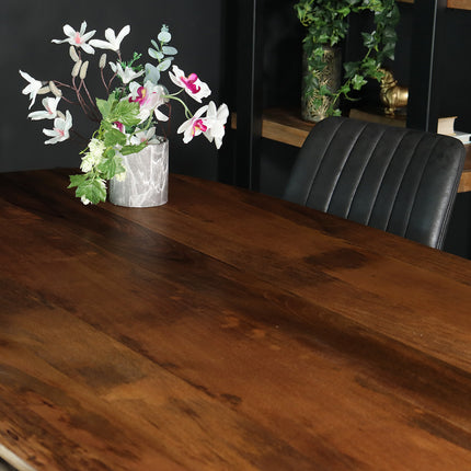 Eettafel deens ovaal mangohout 200cm Austin bruin ovale tafel duurzaam mango eetkamertafel