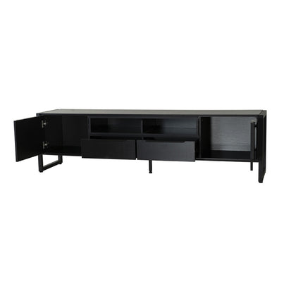 Tv meubel melamine Madison zwart 185cm