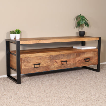 Tv meubel bruin mangohout 150cm Ilse
