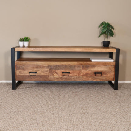 Tv meubel bruin mangohout 150cm Ilse