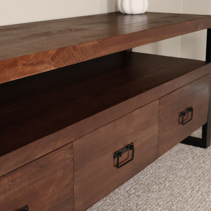 Tv meubel walnoot mangohout 150cm Ilse