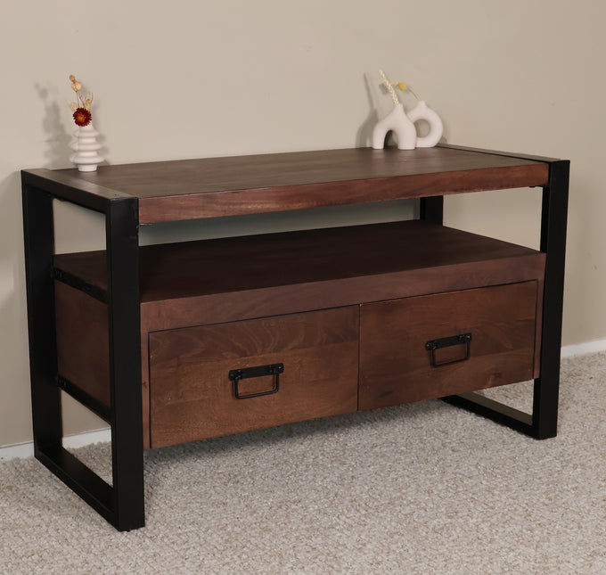 Tv meubel walnoot mangohout 100cm Ilse