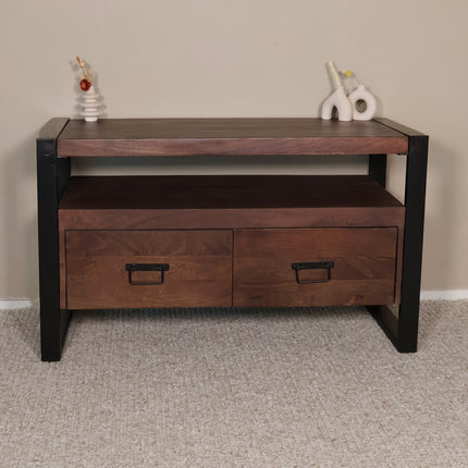 Tv meubel walnoot mangohout 100cm Ilse