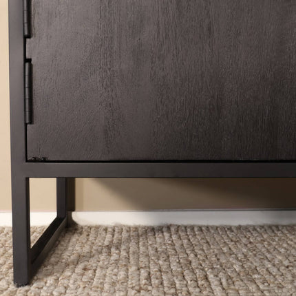 TV meubel zwart mangohout 150cm Liv