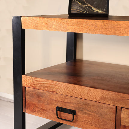 Tv meubel bruin mangohout 100cm Linde