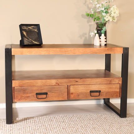 Tv meubel bruin mangohout 100cm Linde