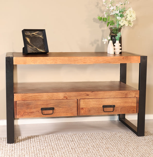 Tv meubel bruin mangohout 100cm Linde