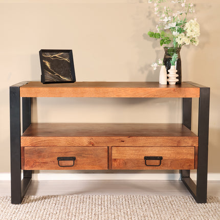 Tv meubel bruin mangohout 100cm Linde