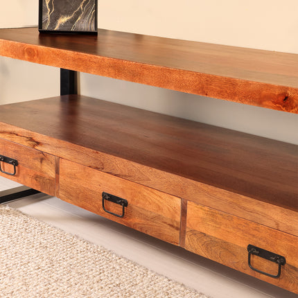 Tv meubel bruin mangohout 150cm Linde
