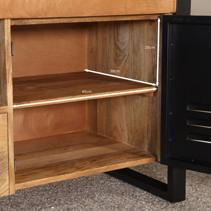 Tv meubel bruin mangohout 200cm Nova