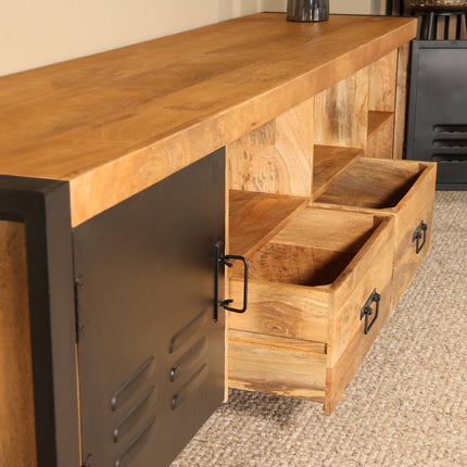 Tv meubel bruin mangohout 200cm Nova