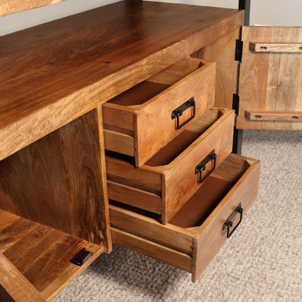 Tv meubel bruin mangohout 135cm Robin