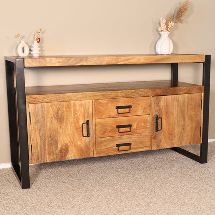 Tv meubel bruin mangohout 135cm Robin