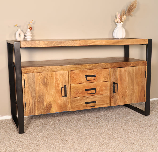 Tv meubel bruin mangohout 135cm Robin