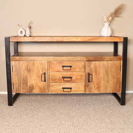 Tv meubel bruin mangohout 135cm Robin