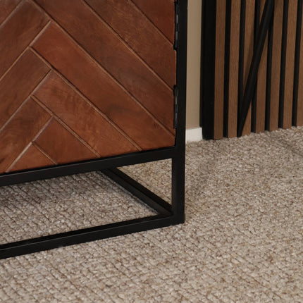 Tv meubel visgraat walnoot mangohout 180cm Danae