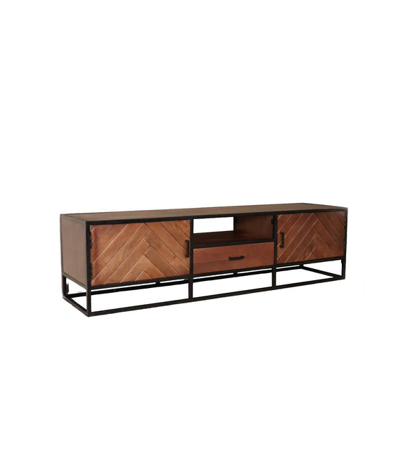 Tv meubel visgraat walnoot mangohout 180cm Danae