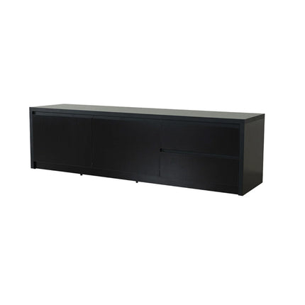 Tv meubel melamine Cassie zwart 160cm tv-meubel