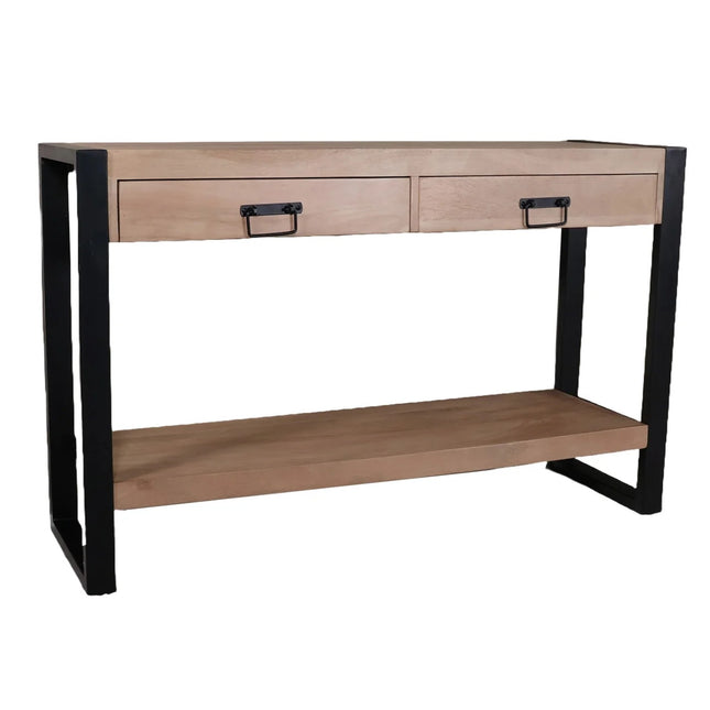 Bijzettafel 120cm mangohout Vera lichtbruin