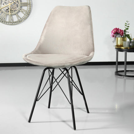 SET DEAL: 4 Eetkamerstoelen taupe velvet Viga