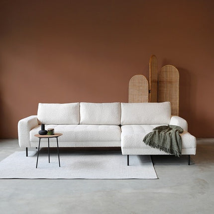 Hoekbank Oreo naturel polyester 275cm rechts