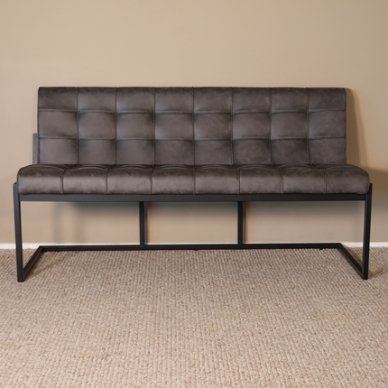 Eetkamerbank Vito 160cm antraciet microvezel