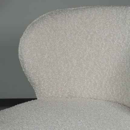Eetkamerstoel wit boucle Coco