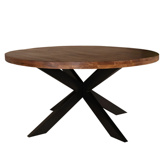 Eettafel Jones rond 150cm bruin mangohout