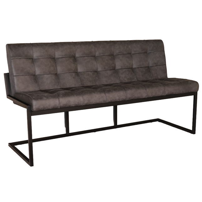 Eetkamerbank Vito 160cm antraciet microvezel